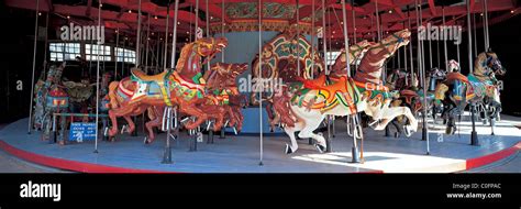 Vintage Carousel In Central Park In Manhattan New York City Stock