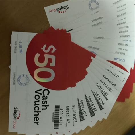 The Singtel Cash Voucher Tickets Vouchers Vouchers On Carousell