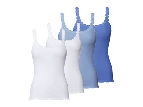 ESMARA Lingerie 3 Dames Singlets Met Kant