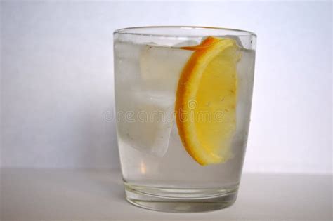 Glass of Water and a Lemon Slice Stock Image - Image of fruit, plant ...