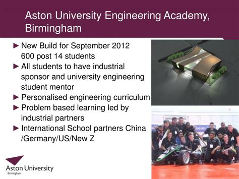 PPT - Progress for the Aston University Engineering Academy Birmingham ...