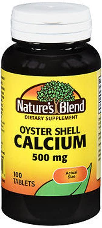 Natures Blend Oyster Shell Calcium 500 Mg Tablets 100 Ct The Online Drugstore