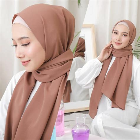 Jual Hijab Pashmina Pasmina Cerutty Babydoll Hijab Pasmina Ceruty