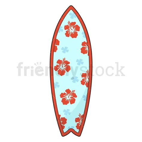 Hawaiian Surfboard Cartoon Vector Clipart Friendlystock Lupon Gov Ph