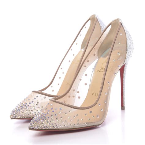 Christian Louboutin Crystal Strass Follies 100 Pumps 37 Crystal 647585 Fashionphile