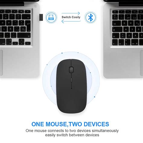 Ripley MOUSE INALÁMBRICO DUAL BLUETOOTH USB 2G RECARGABLE RGB BK