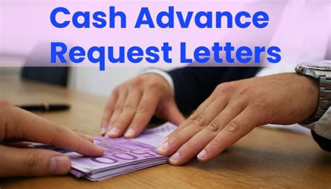 Cash Advance Request Letter Samples