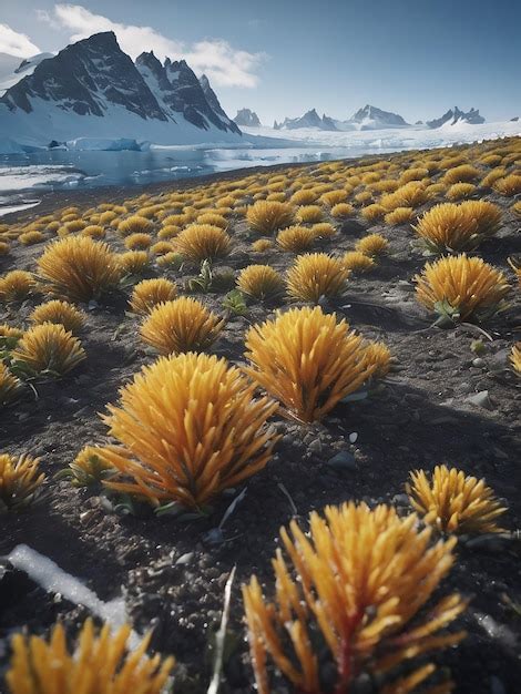 Premium AI Image | Plants on the antarctic