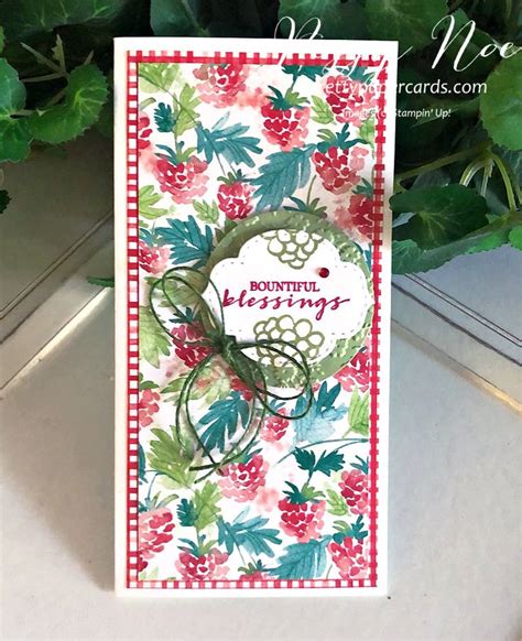 Strawberry Mini Slimline Card With PDF Tutorial Paper Cards Card