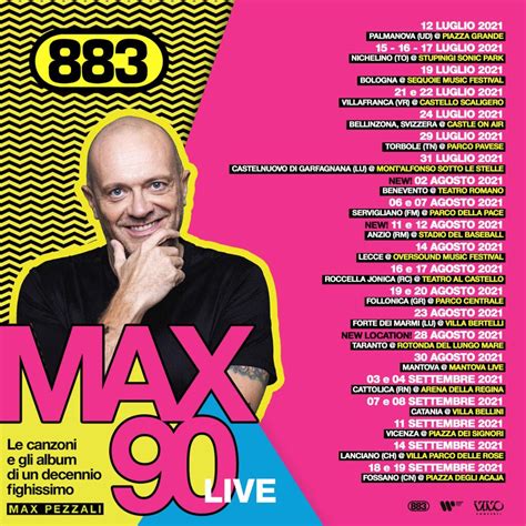 Max Pezzali Si Aggiungono Nuove Date Al “max90 Live” Megamodo