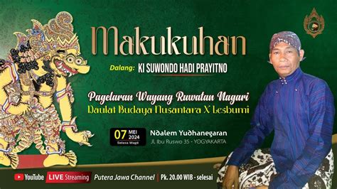 LIVE WAYANG KULIT DALANG KI SUWONDO HADI PRAYITNO MAKUKUHAN YouTube