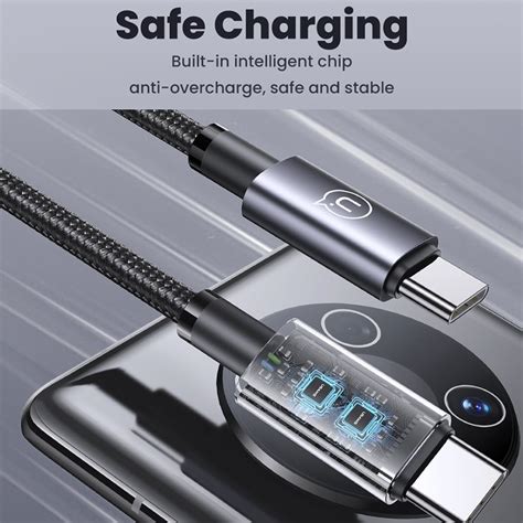 USAMS US-SJ661 Type-C To Type-C 60W Fast Charge Data Cable, 1.2m (Black ...
