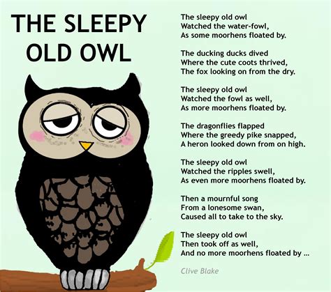 The Sleepy Old Owl The Sleepy Old Owl Poem By Clive Blake