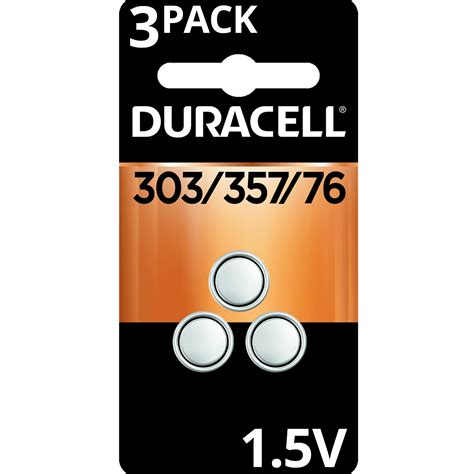 Duracell 303 357 Silver Oxide Button Batteries 1 5V Long Lasting