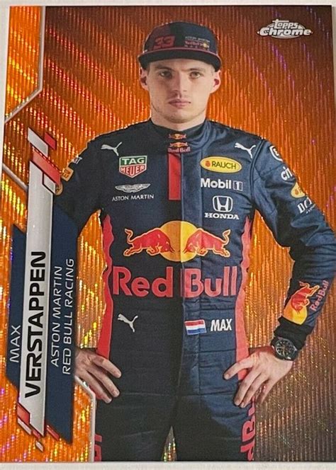 Max Verstappen 2020 Topps Chrome Formula 1 6 Orange Wave Refractor 25