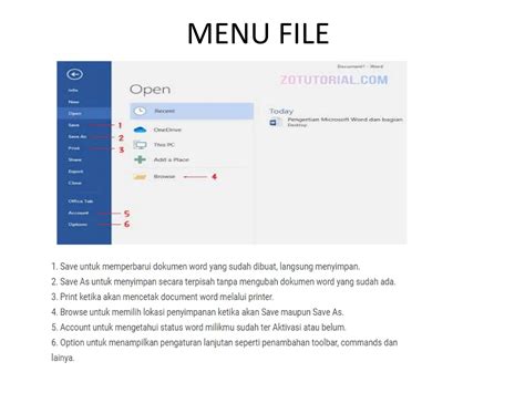 Fungsi Tools Dan Menu Di Microsoft Word Yang Pptx