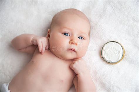 Healthy Feeling Skin Makes A Happy Baby Stock Photo Image Of