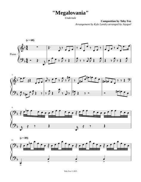 Megalovania By Kyle Landry Sheet Music For Piano Download Free In Pdf Or Midi