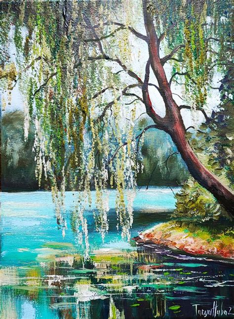 Willow tree Painting by Tatjana Obuhova | Saatchi Art