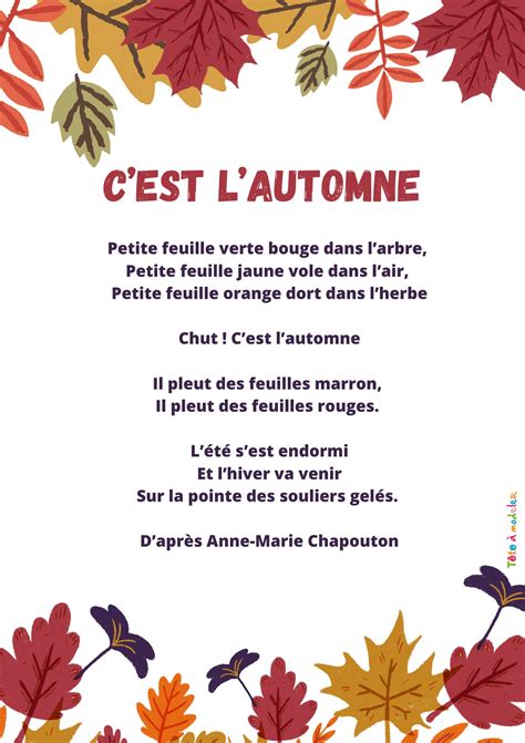 C Est L Automne Une Chanson Pour Enfant Sur L Automne