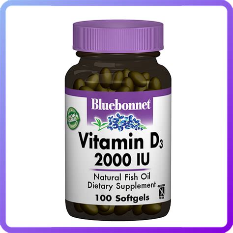 Купить Витамин D3 Bluebonnet Nutrition Vitamin D3 2000IU 100 ...