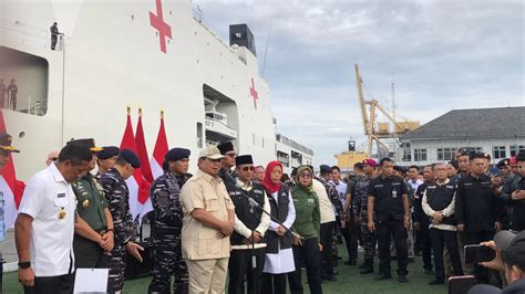 Menhan Prabowo Lepas Kapal Rumah Sakit Kri Radjiman Wedyodiningrat Ke