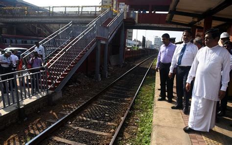 Temporary Access Way Erected To Bambalapitiya Railway Station Caption