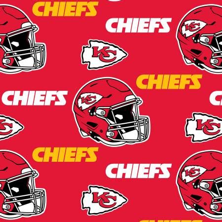 NFL KC Chiefs Helmets Fleece, 60-Wide 2-Yard Cut - Dianne Sews and More