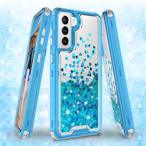 Samsung Galaxy S21+ /Galaxy S21 Plus Case,Hard Clear Glitter Sparkle F ...