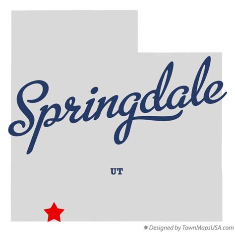 Map of Springdale, UT, Utah