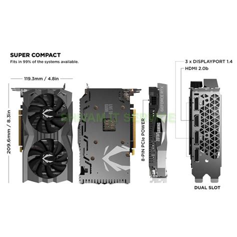 Buy Zotac Geforce GTX 1660Ti AMP Edition 6GB GDDR6 Graphic Card ZT ...