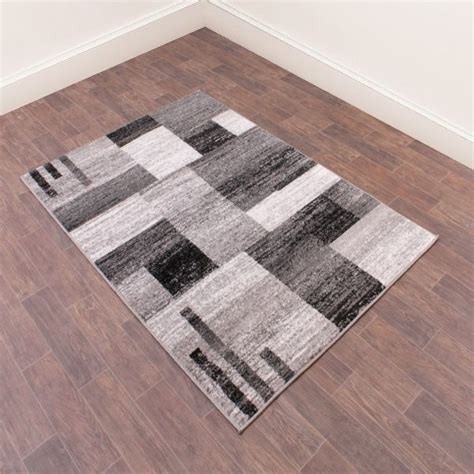 Ultimate Spirit Blocks Grey Modern Rug Ashanti Rugs