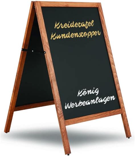 Kreidetafel Kundenstopper Keitum Wood Line Hochwertiges Wetterfestes