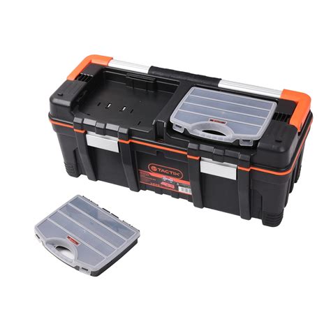 Tactix 660mm Heavy Duty Tool Box With 2 Removable Organisers Bunnings