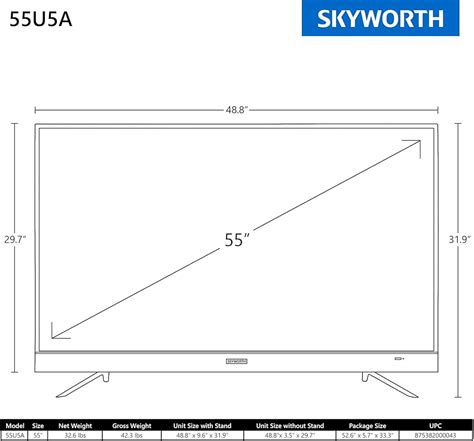 55 Inch TV Dimensions Specs, Inch, Dimensions, 44% OFF