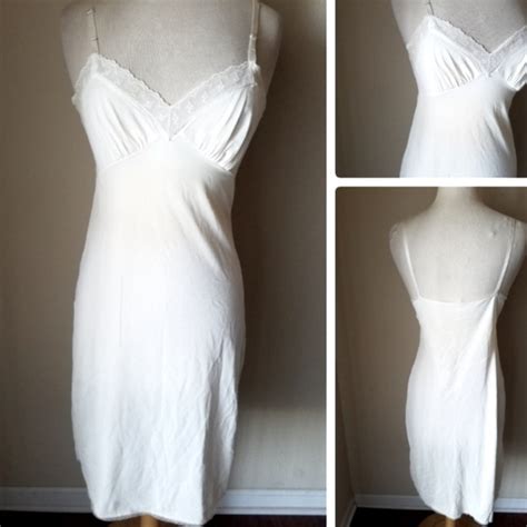 Vintage Dresses Vtg Pale Cream Lace Soft Lingerie Slip Dress Poshmark