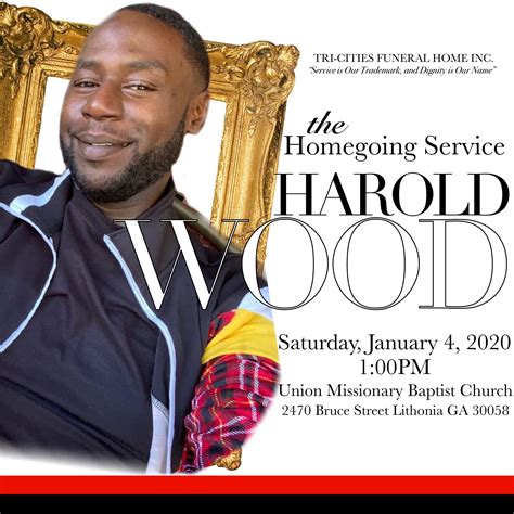 Harold Wood Obituary in Lithonia at Tri-Cities Funeral Home | Obit