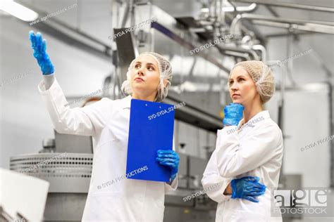 Women Technologists At Ice Cream Factory Stock Photo Picture And Low