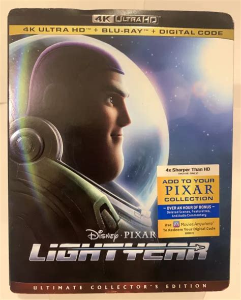 DISNEY PIXAR LIGHTYEAR 4K Ultra HD Blu Ray Digital New Sealed W