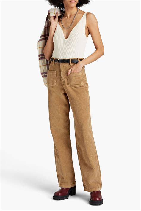 Ba Sh King Cotton Blend Corduroy Straight Leg Pants The Outnet