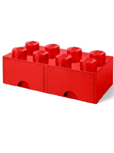 Caixa De Arruma O Lego Brick De Gavetas Vermelho