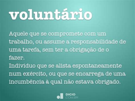 O Que Significa Voluntário