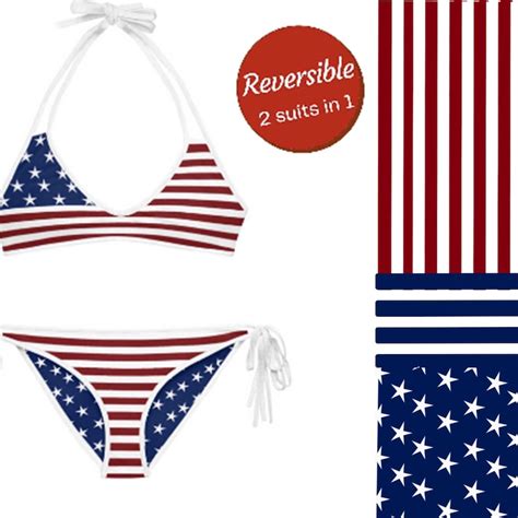 American Flag Bikini Etsy