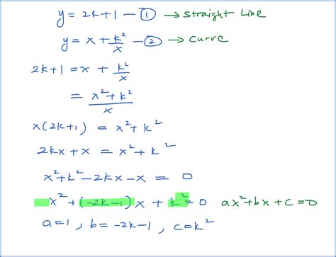 372 Example 2 Straight Line Intersect The Curve At Two Distinct