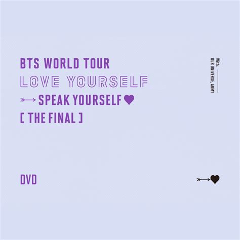 [dvd] Bts World Tour 『love Yourself Speak Yourself The Final』 Bts