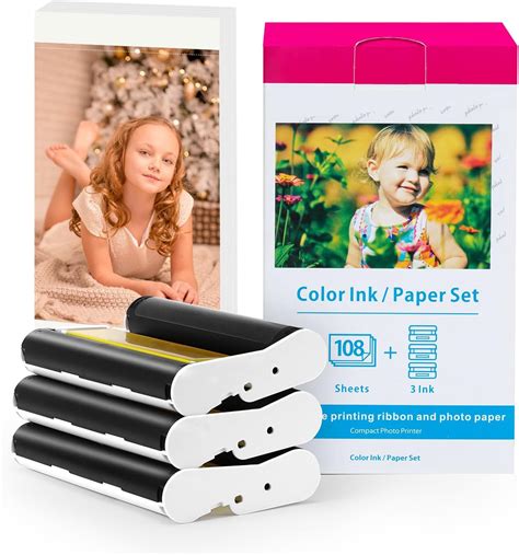 Compatible Canon Selphy Cp1300 Ink And Paper Kp 108in 4x6 Inch Photo Paper Glossy