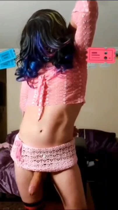 Pink Knitted Skirt And Nude Pre Cum Dribbling To Taste Shemale Big Cock Porn Feat Lizzaali