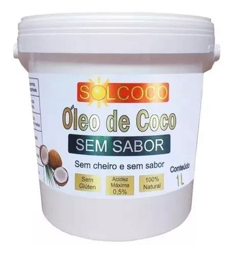 Óleo De Coco Sem Sabor 1 Litro Solcoco Parcelamento sem juros