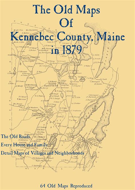 The Old Maps Of Kennebec County Maine In 1879 Etsy