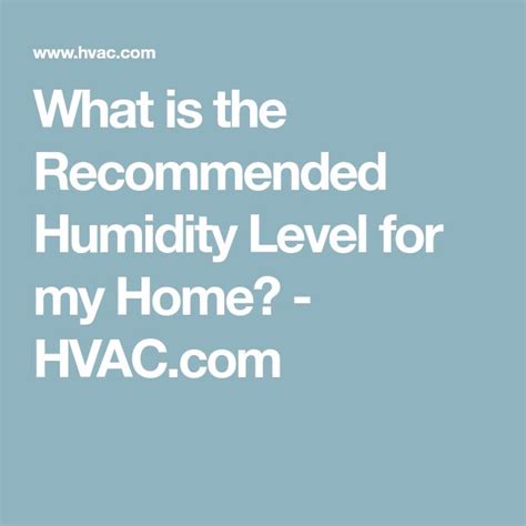 The Ideal Indoor Humidity Level for Your Home | HVAC.com® | Humidity ...